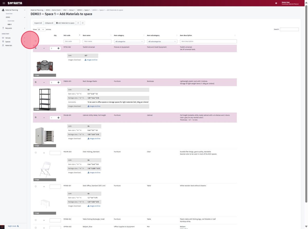 Planning flow — online shopping style